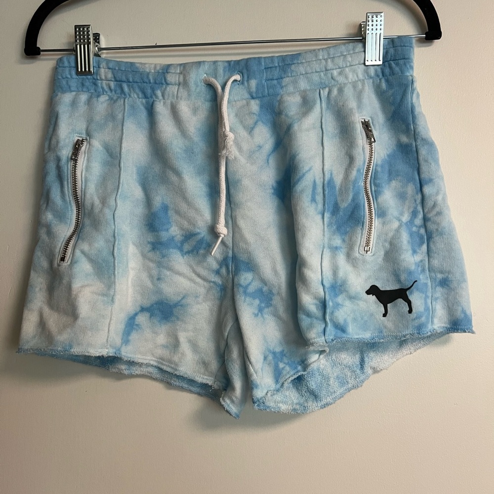 PINK Blue Tie-Dye Shorts
